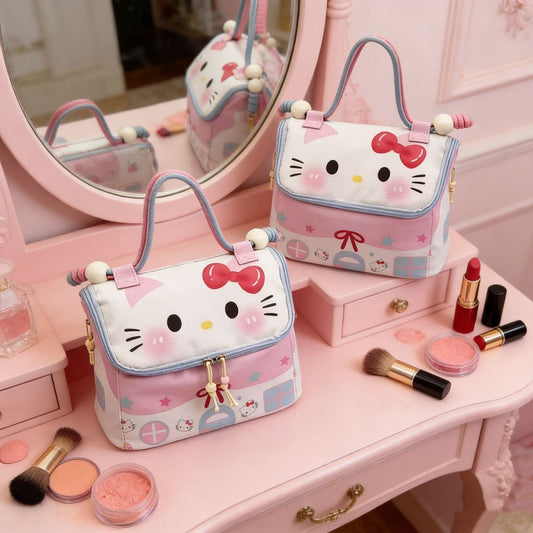 Cute Hello Kitty Cosmetic Bag Large-Capacity Cosmetics Buggy Bag Travel Portable Portable and Fashion Storage Bag