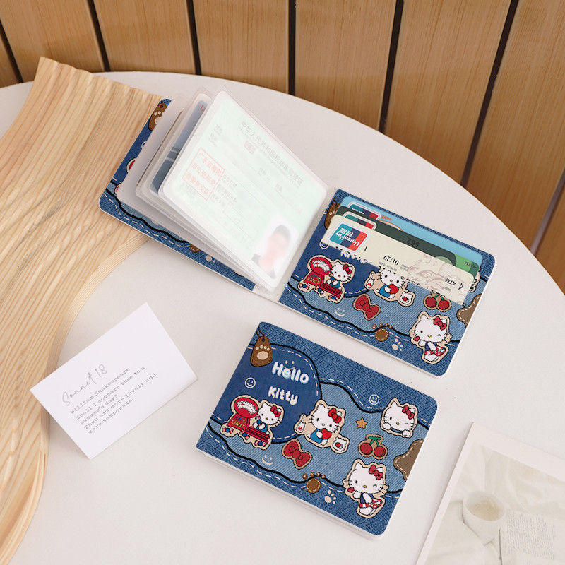 Women's Wallet Cute Cartoon Driving License Card Holder Multiple Card Slots Storage Anti-Degaussing Lightweight Multifunctional Certificate Protective Cover