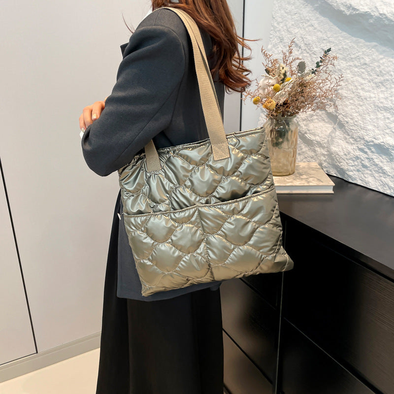 New Retro Lazy Style Fashion Korean Style Commuter Bag Women's Retro Shoulder Underarm Tote Bag