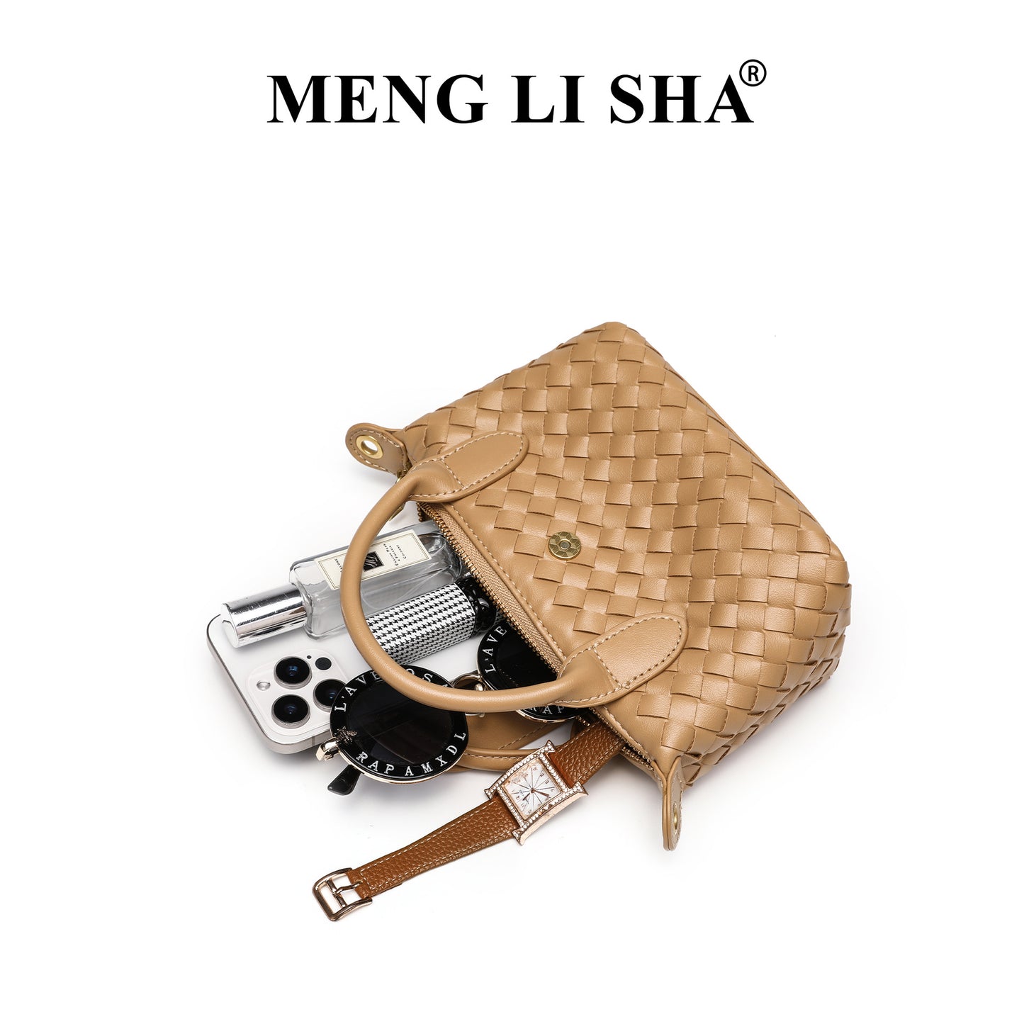 Woven Bag Women's Fashion Longchamps Bag Trendy One-Shoulder Crossbody Dumpling Bag Commuter's All-Matching Portable Small Square Bag