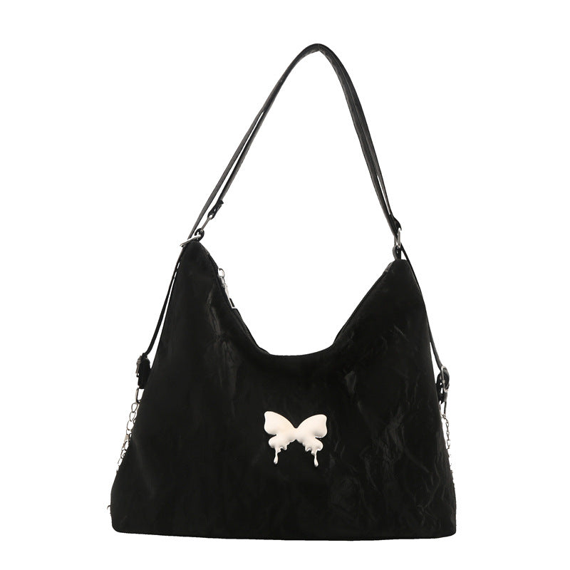 Butterfly Decorative Tote Bag Fashion Leisure Commute Chain Design Everyday Joker Crossbody Shoulder Bag