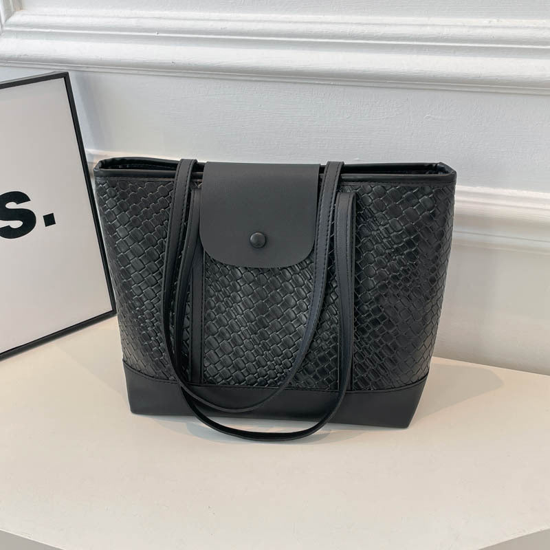 New Women's Large Capacity Totes Casual Simple Color Collision Design Daily Commuter's All-Matching Shoulder Bag