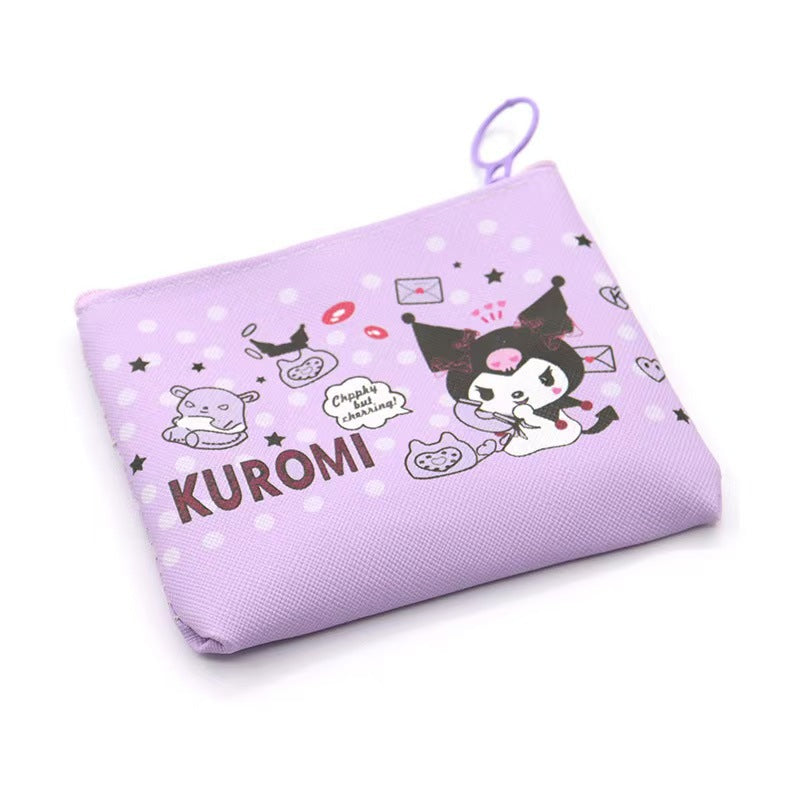 Cute My Melody Mini Wallet for Kids and Students with Drawstring Design and Cartoon Print