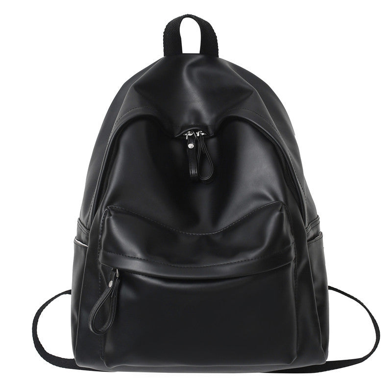 2025 New Soft PU Leather Backpack for Students and Travel, Waterproof Durable Large Capacity Casual Fashion Design