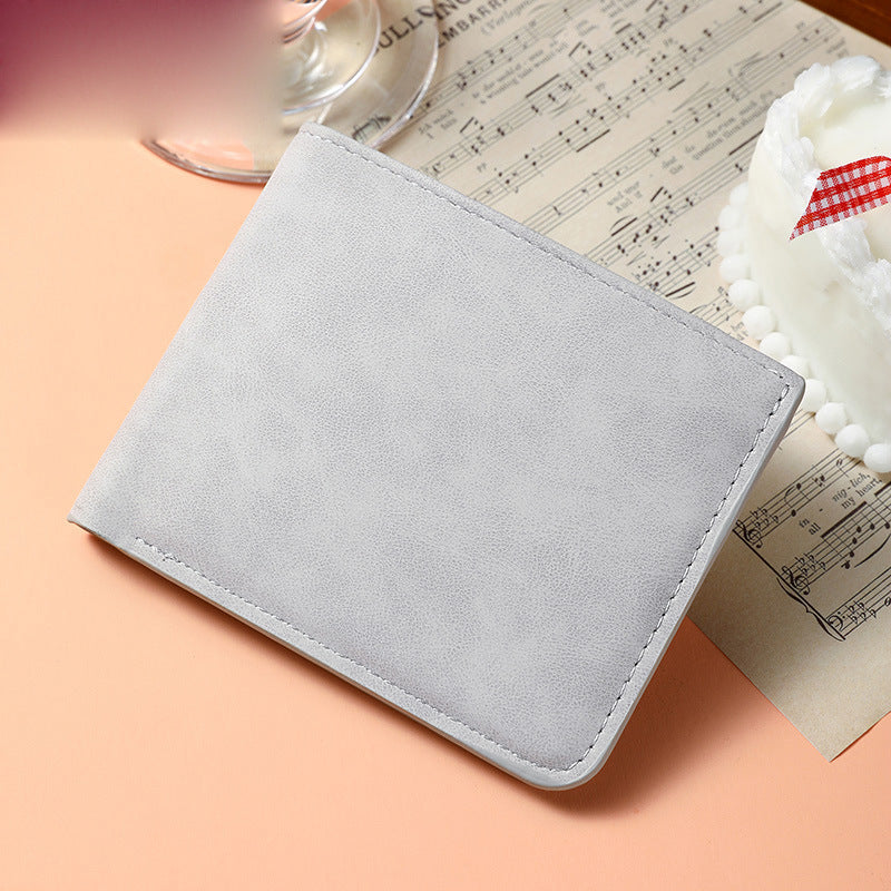 Card Holder Wallet Integrated Men's Ultra-Thin Short Wallet Soft Leather Wallet Multi-Card-Slot Wallet