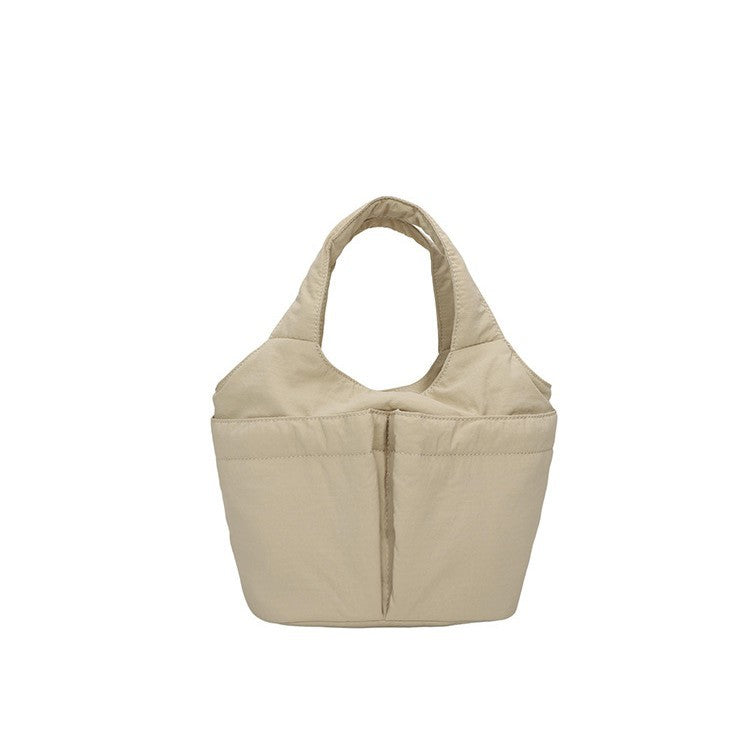 Tote Bag Women's Large-Capacity Commuter New Pleated Travel High-Grade Shoulder Messenger Bag