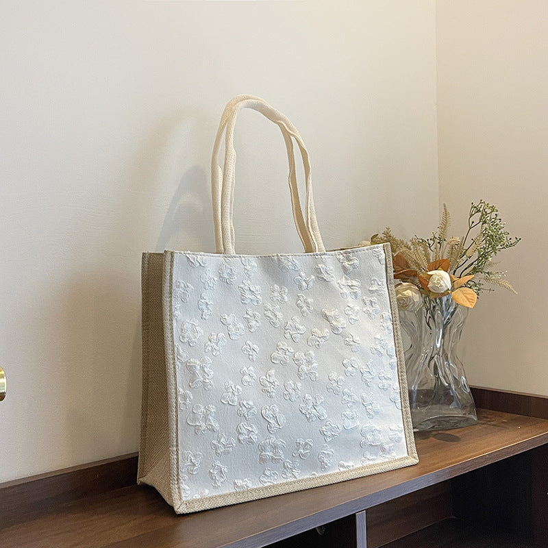 Bag Women's Bag Spring New Simple Fashion Large Capacity Totes Solid Color Casual Portable Shoulder Bag