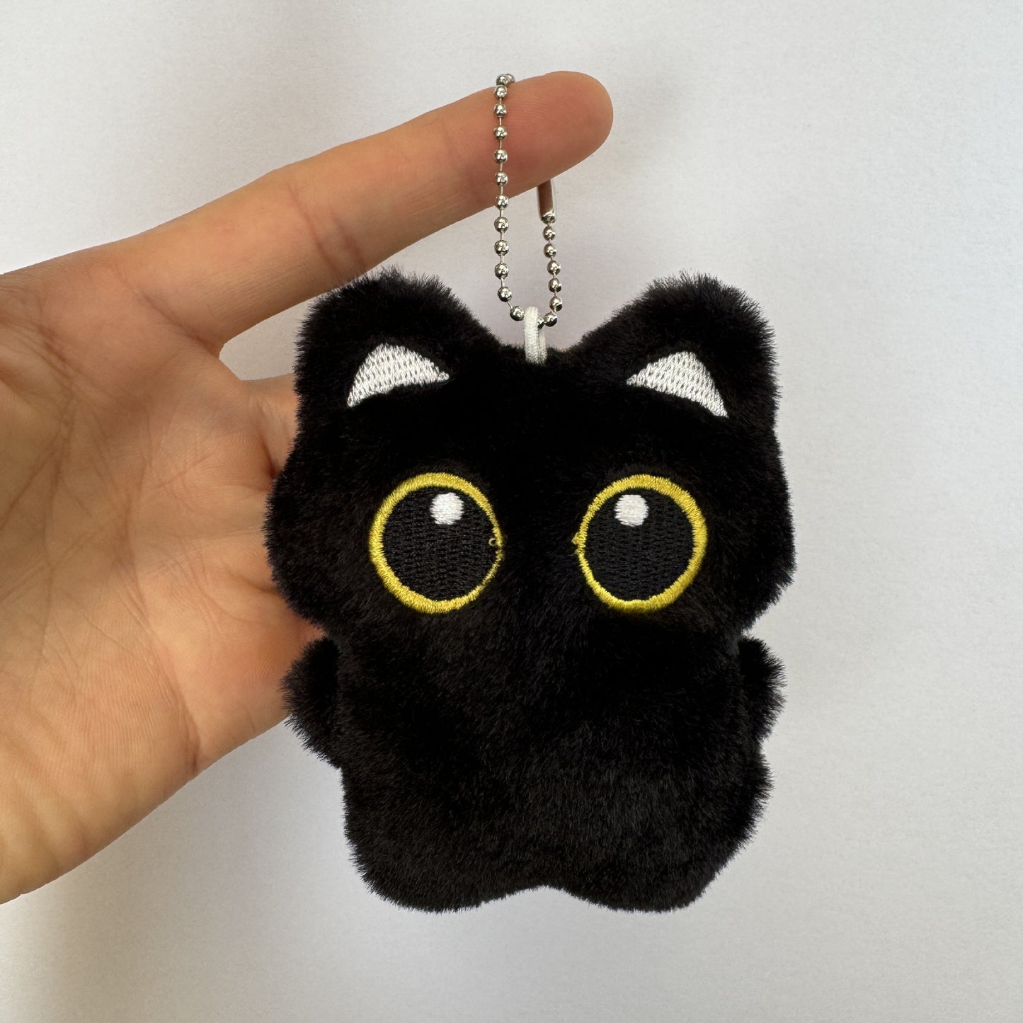 Cartoon Black Cat Doll Plush Doll Pendant Kitty Toy Ornaments Cute Gift Squeaky Bag Accessories