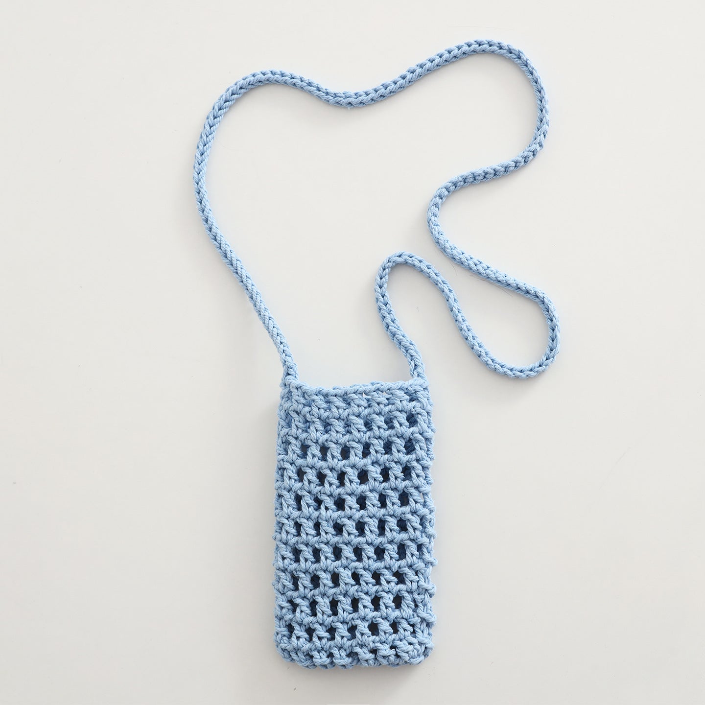 Handmade Crochet Crossbody Phone Bag with Hollow Design for Casual Everyday Use