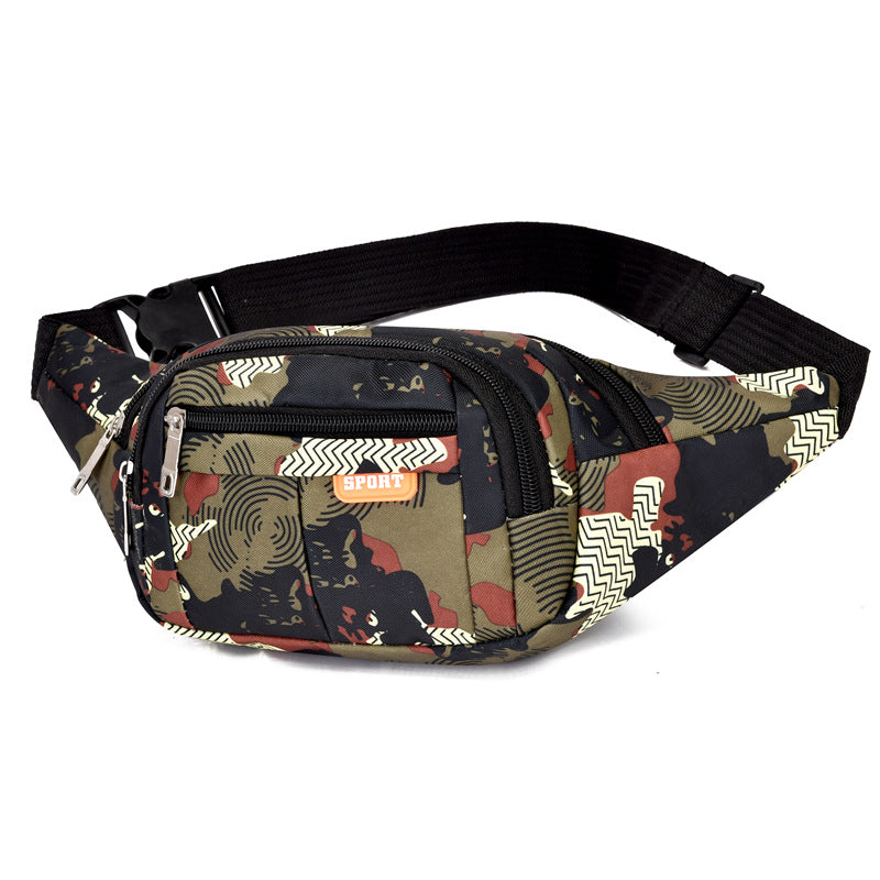 Waist Bag Men's New Sports Casual Chest Bag Korean Fashion All-Matching Travel Shoulder Bag