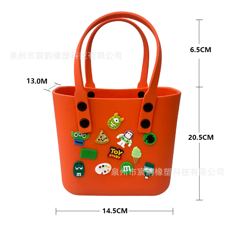 New Korean Style Eva Beach Bag Bento Portable Hole Bag Women's DIY Decorative Pouch