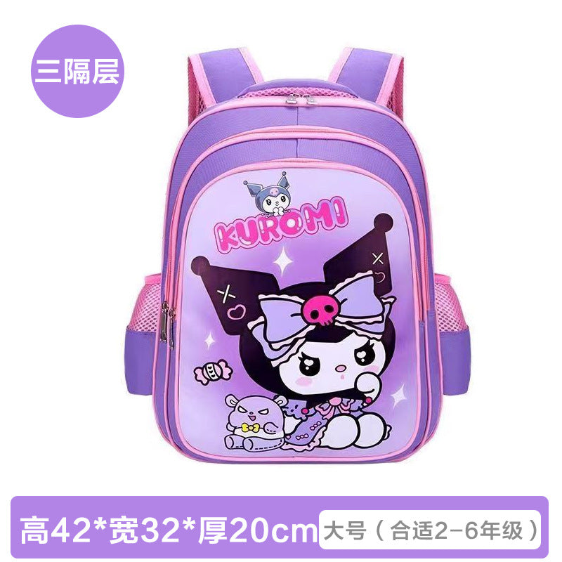 Cute Kuromi Backpack for Kids with Pencil Case - Lightweight, Breathable, and Waterproof School Bag for Preschool and Kindergarten