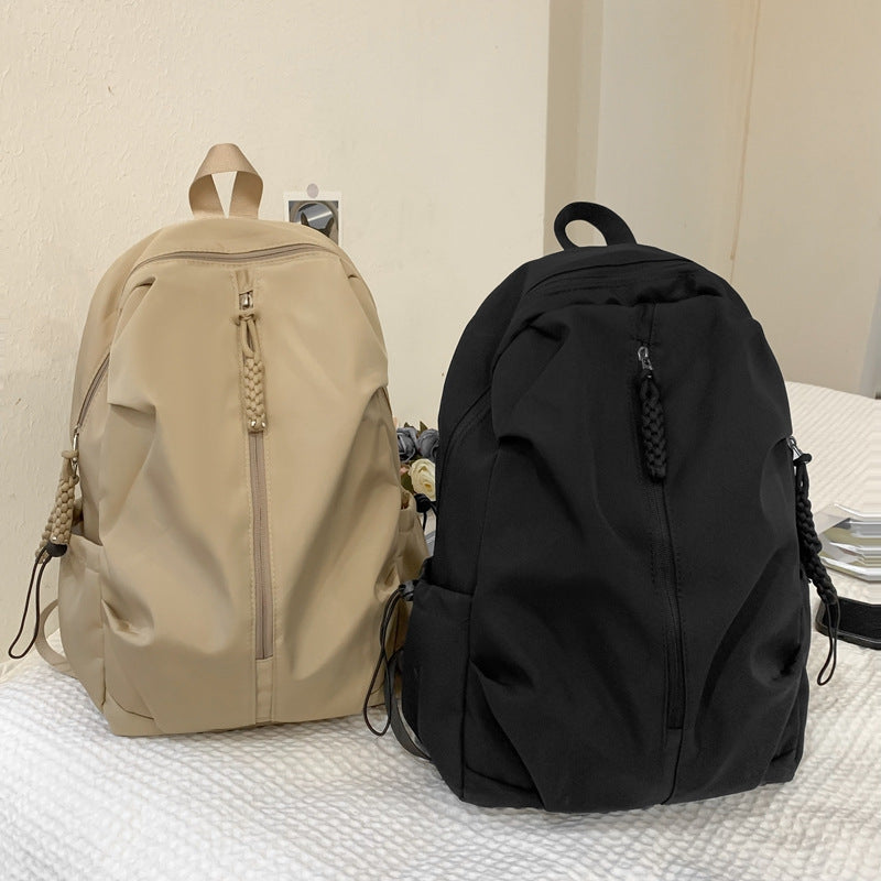Women's Men's Schoolbag Simple Large Capacity Backpack Travel Daily Dual-Use Curved Shoulder Strap Design Waterproof and Hard-Wearing PVC Coating