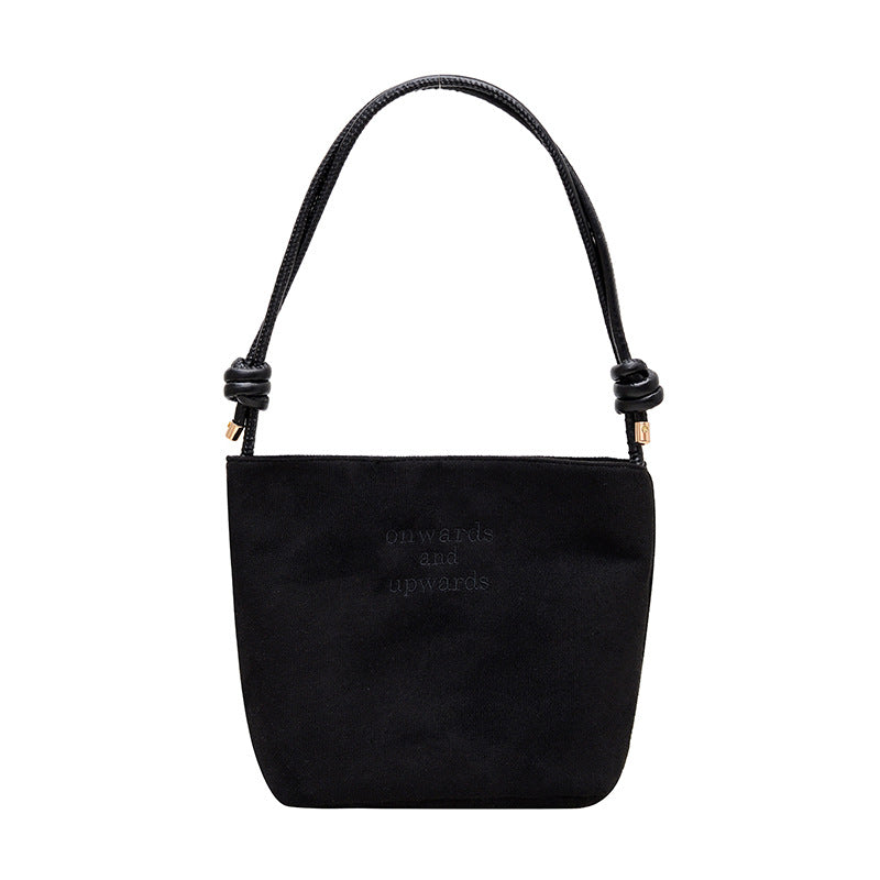Women's Retro Suede Messenger Bag New Popular Super Popular One-Shoulder Bucket Bag