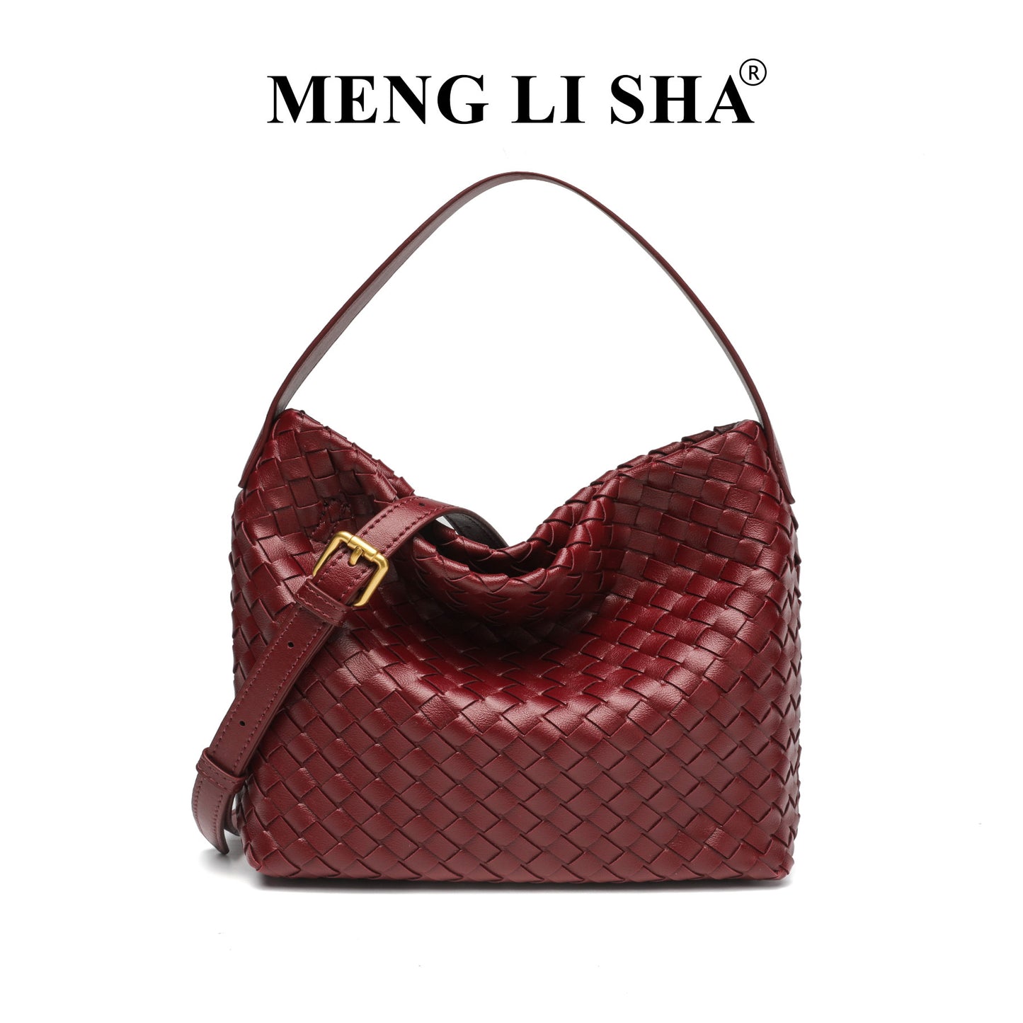 Women's Bag New High-Grade Bucket Woven Bag Commuter's All-Matching European and American Fashion Shoulder Crossbody Tote Bag