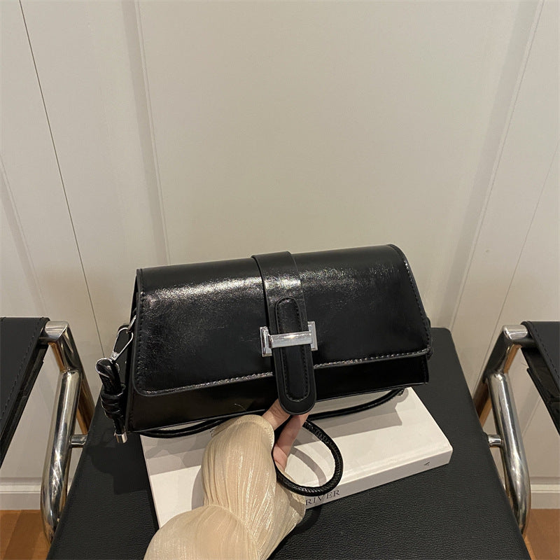 Elegant French-style Mini Tote Bag 2025 New Trendy Crossbody Shoulder Bag with Chic Buckle Design for Daily Wear