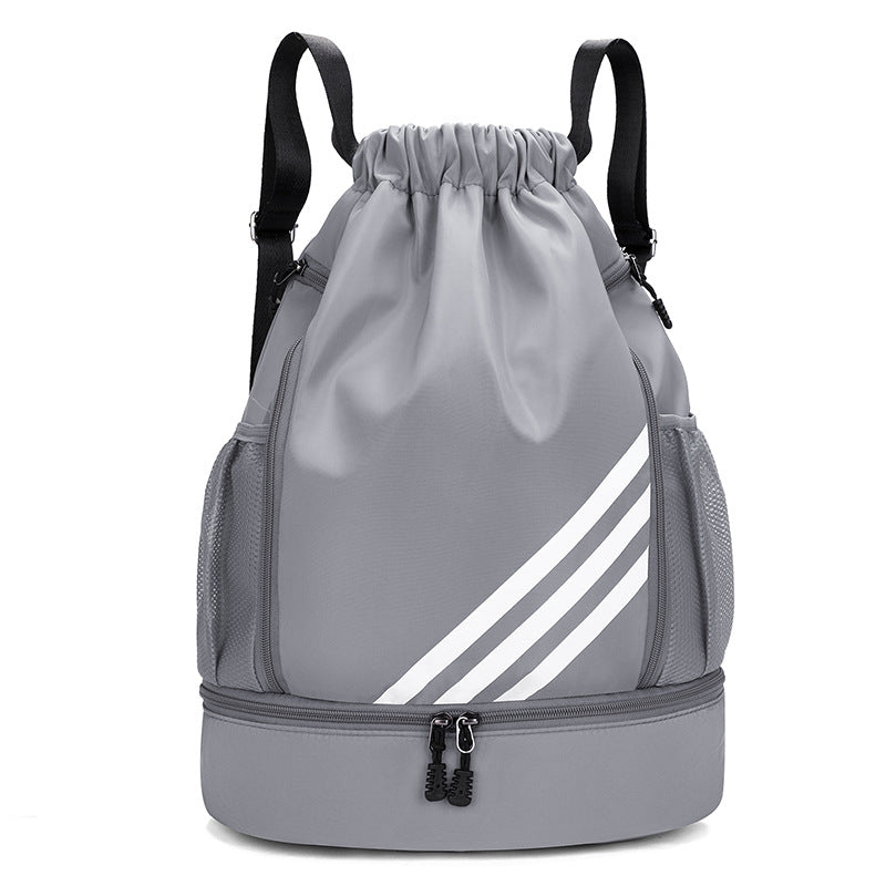 Drawstring Sports Backpack with Large Capacity for Basketball Training and Outdoor Travel, Lightweight and Durable Nylon Design