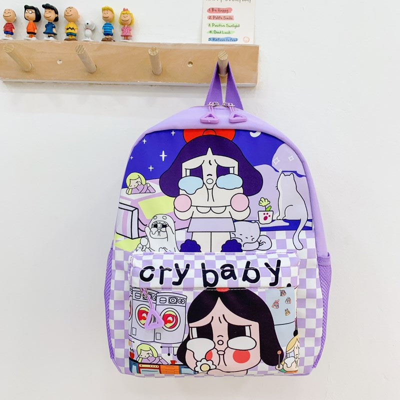 Cartoon Creative Crying Baby Children's Schoolbag Backpack Large Capacity Lightweight Primary School Student Kindergarten Backpack