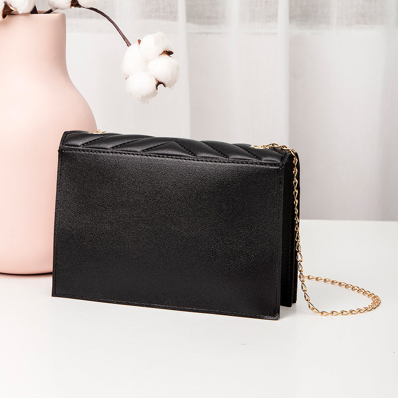 Embroidered Crossbody Small Bag Simple Tassel Chain Bag Mini Bag Women's Small Square Bag