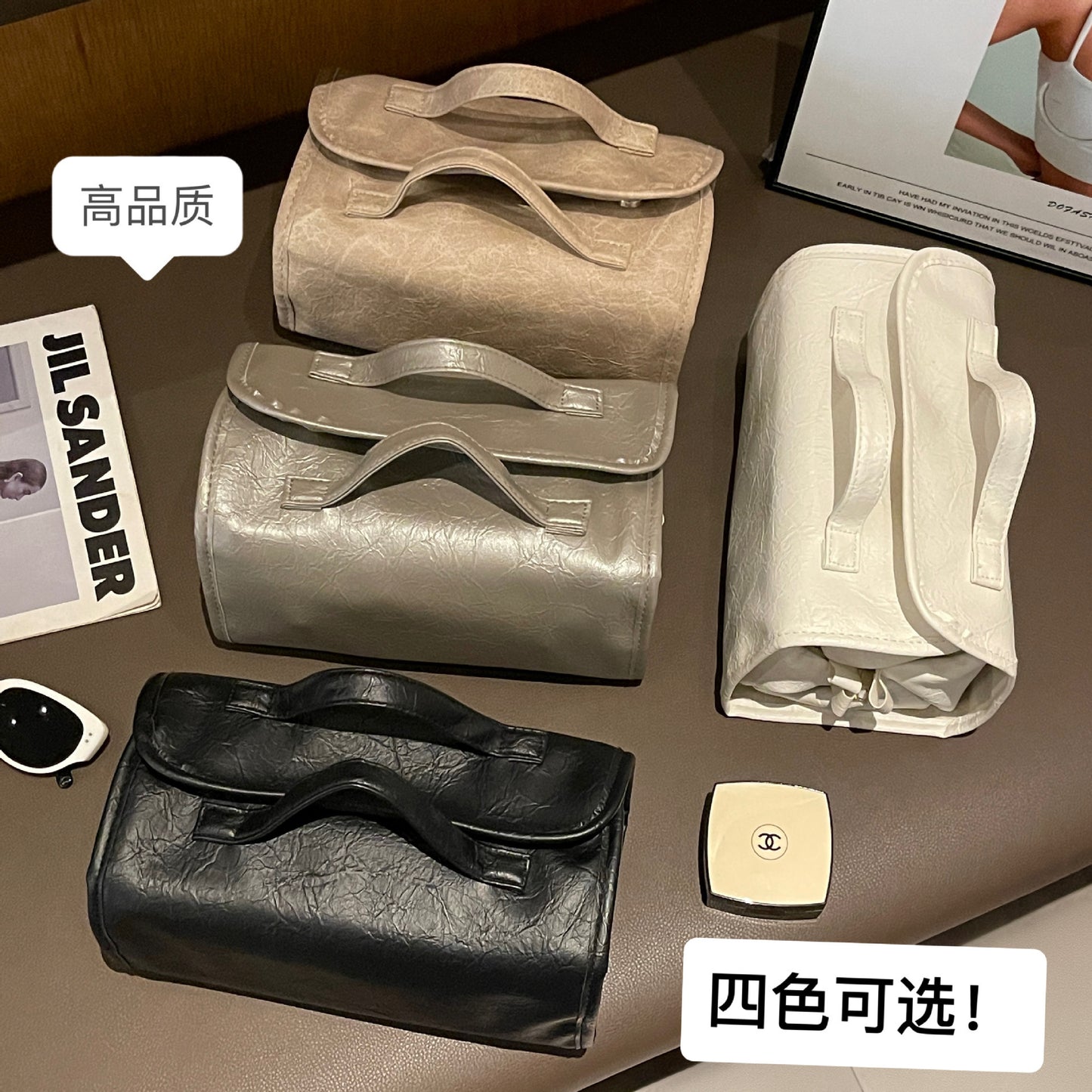 Stylish Multi-Functional Cosmetic Bag with Detachable Design, Large Capacity Waterproof Travel Toiletry Organizer