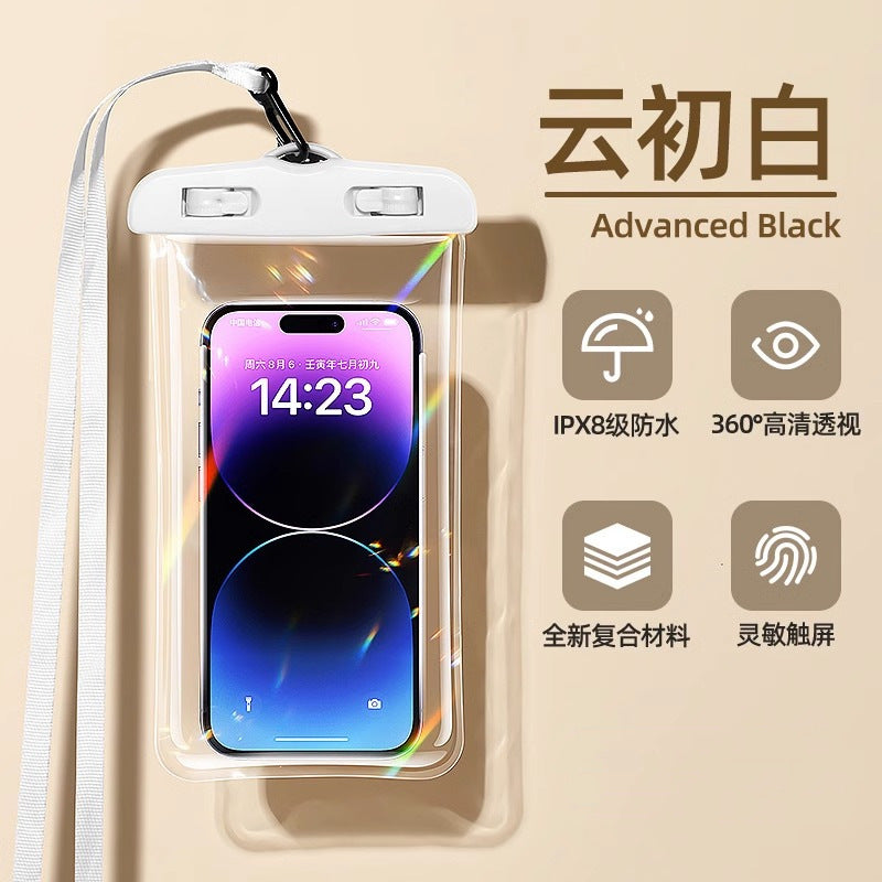 High-Transparency Waterproof Phone Case with Touch Screen Function for Swimming, Diving, and Outdoor Activities