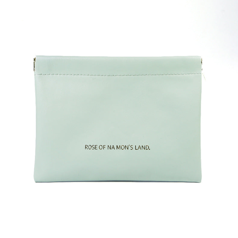 Minimalist PU Wallet with Auto-Closure Design for Earphones, Makeup, and Daily Essentials - Compact & Stylish