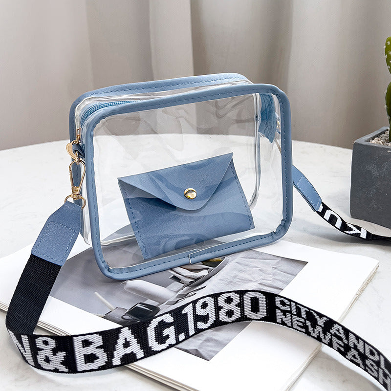 Women's Bag New Korean Style Transparent Jelly Pack Trendy Messenger Bag