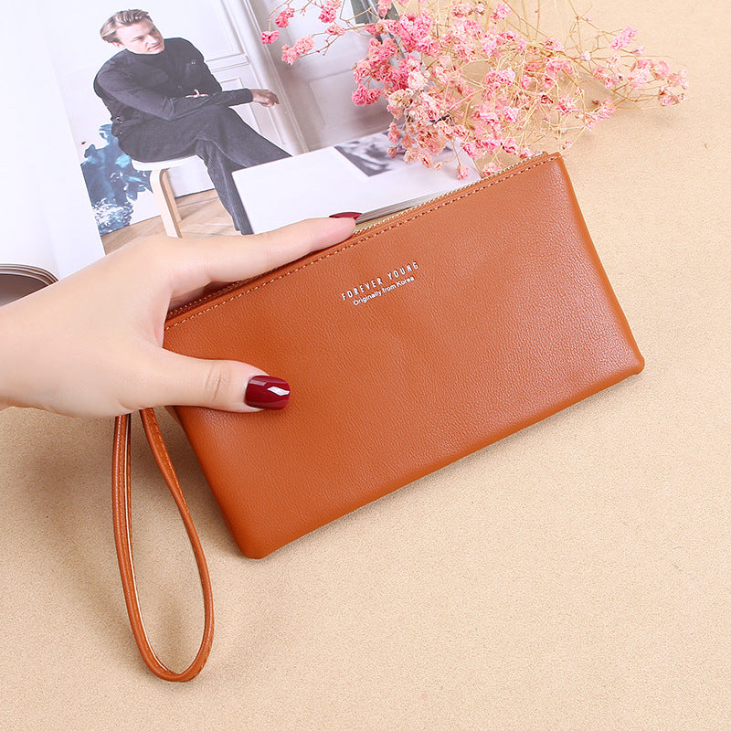 Korean Style Zipper Handbag Coin Purse Wallet New Women's Long Wallet Large Capacity Fashion All-Matching