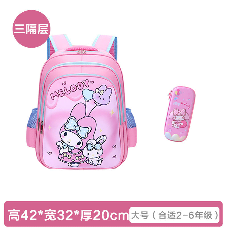 Cute Kuromi Backpack for Kids with Pencil Case - Lightweight, Breathable, and Waterproof School Bag for Preschool and Kindergarten