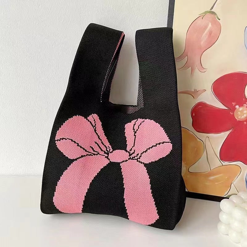 Vest Bag Women's Korean Knitted New Year Knitted Bag Hand Bag Knitted Oblique Bag