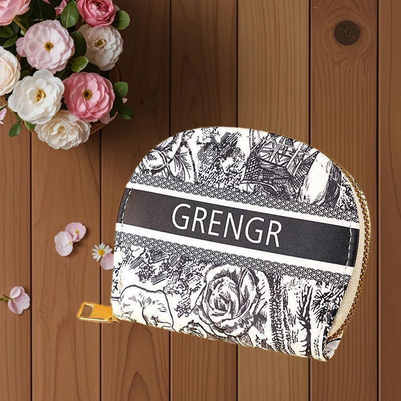 Large Capacity Portable Compact Multi-Functional Cute Mini Coin New Card Holder Fashion ID Card-Bit Zipper