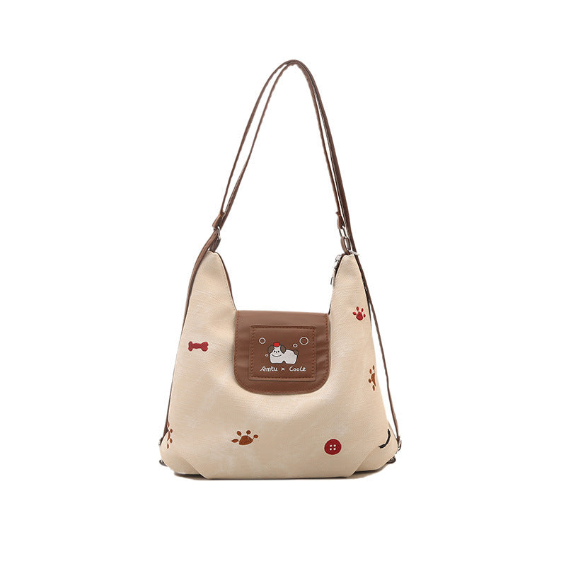 New Cute Embroidered Ribbon Pendant Western Style Leisure Simple Daily Commuter Bag