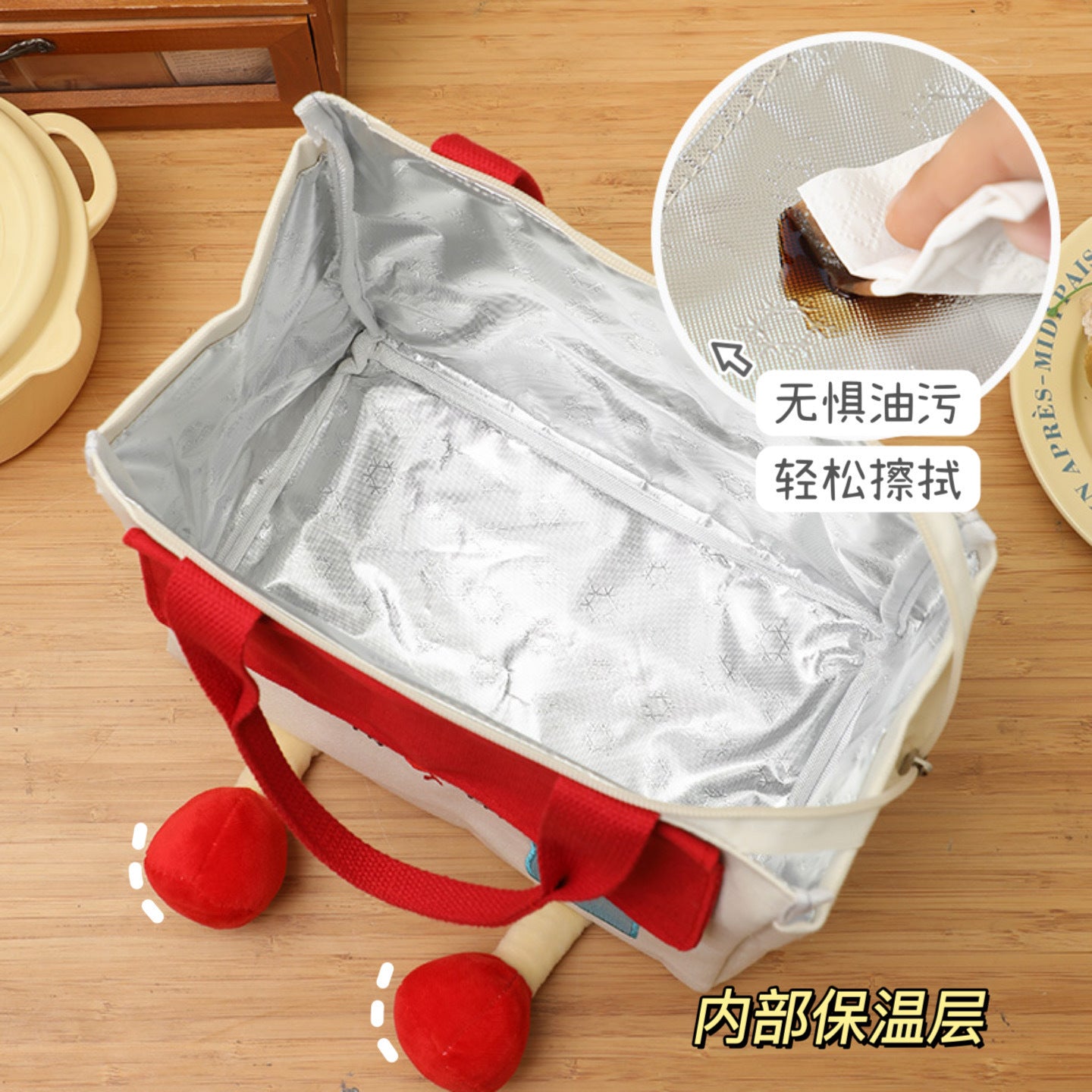 Cute House-shaped Insulated Lunch Bag with Portable Design for Work and Picnics