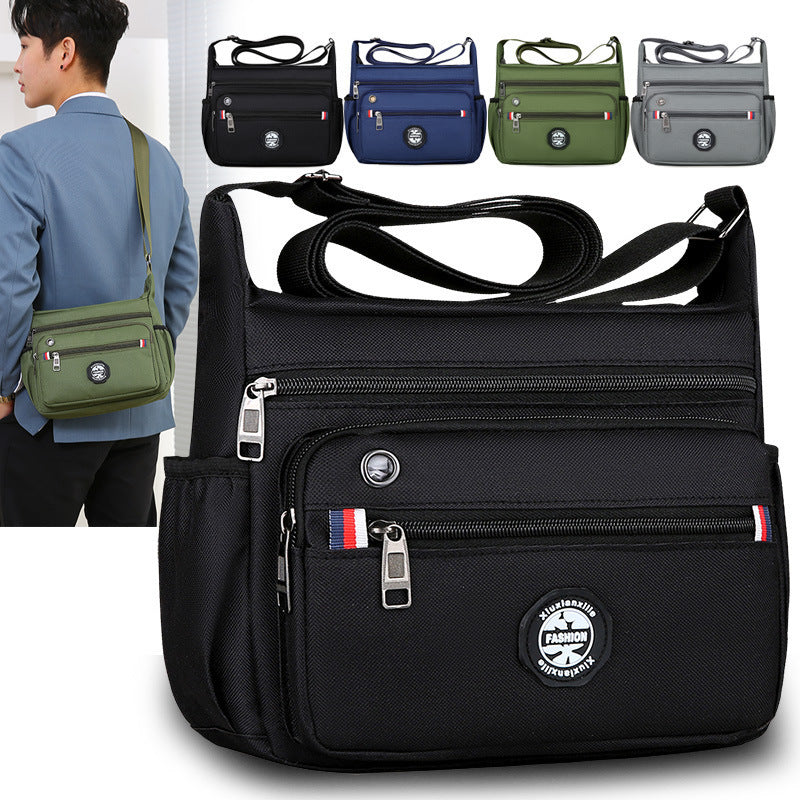 New Fashion Multi Compartment Cross Body Bag Business Leisure Dual-Use Large Capacity Nylon Shoulder Bag Commuter Travel Essential