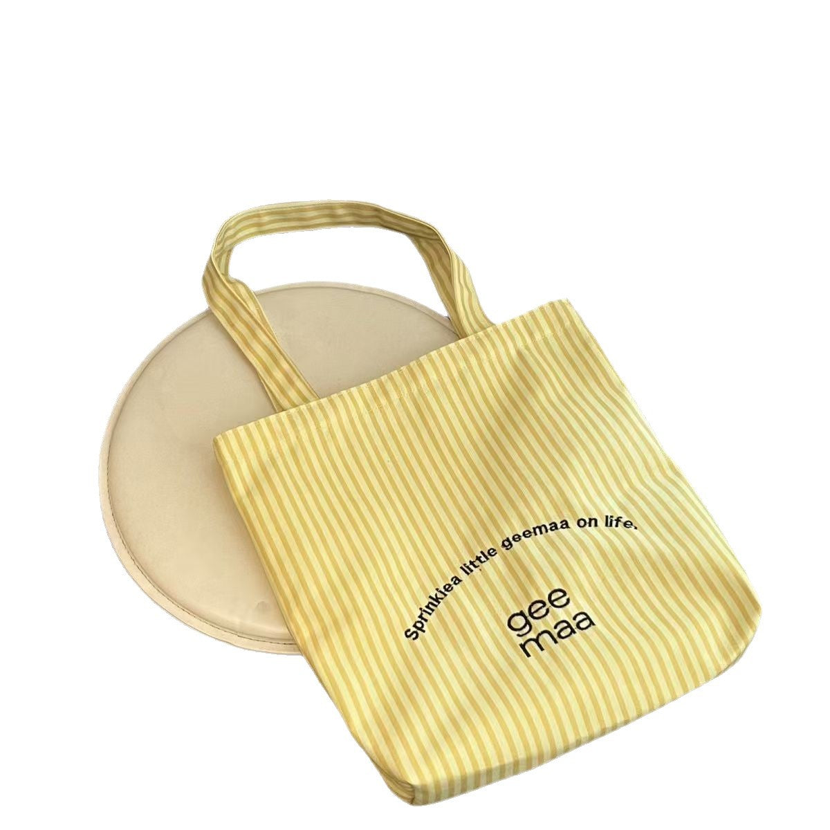 Cute Stripes Tote Bag Female Large Capacity Daily Commuter Shoulder Bag