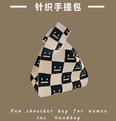 Vest Bag Women's Korean Knitted New Year Knitted Bag Hand Bag Knitted Oblique Bag