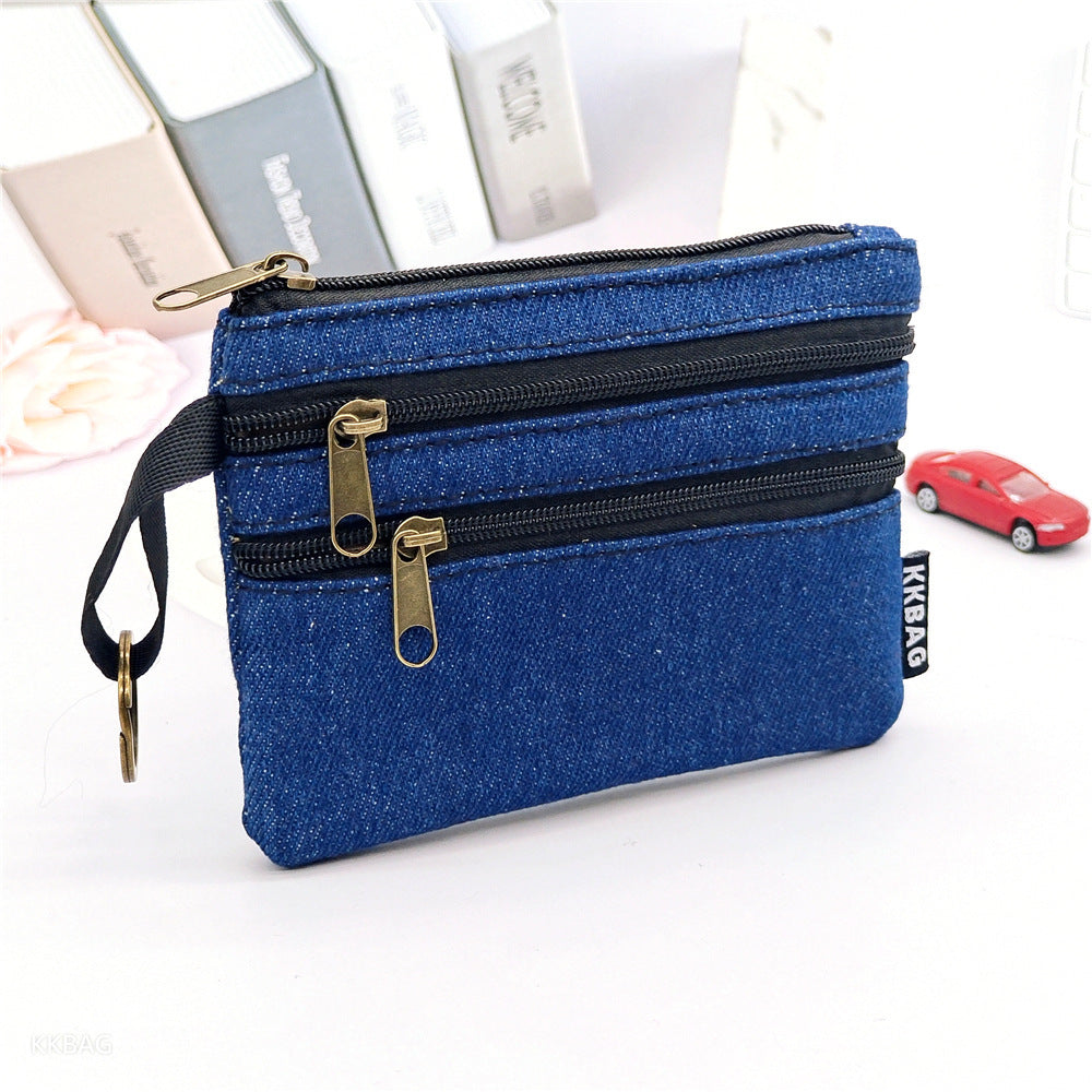 New Cartoon Three-Layer Sundries Storage Bag Summer Carry around Makeup Pouch Girls Coin Purse Key Card