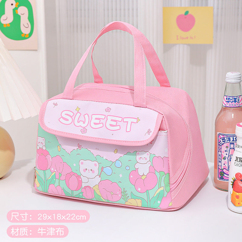 Large Capacity Lunch Box Bag Student Heat Preservation Lunch Bag Buggy Bag Thickened Aluminum Foil Lunch Bag Bag