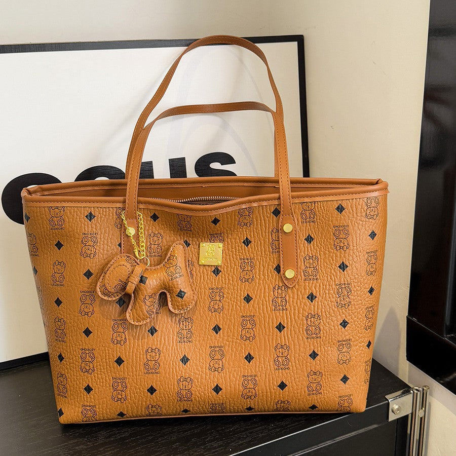 Single Shoulder Bag Printed Large Capacity Tote Bag Female New Fashion Casual All-Match Underarm Bag