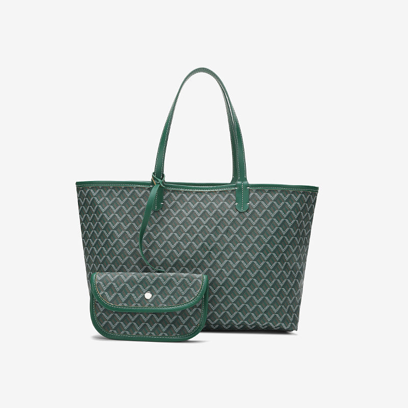 Large Capacity Dog Teeth Bag Women's One Shoulder Combination Bags Shopping Bag Printed Portable Tote Bag