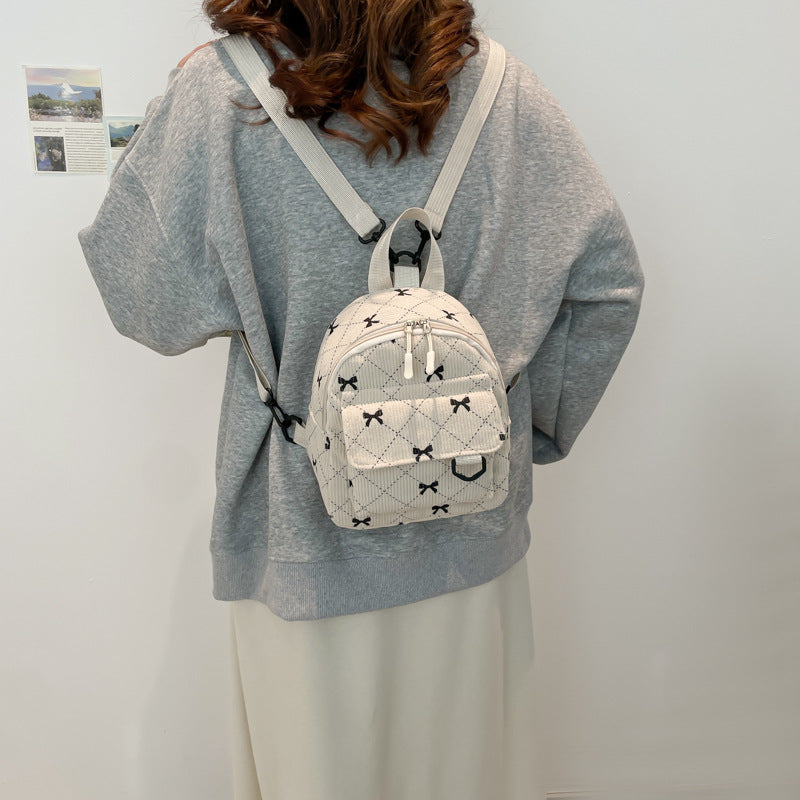 Backpack Sweet Bow New Korean Style Girl Large Capacity Leisure Mini Backpack