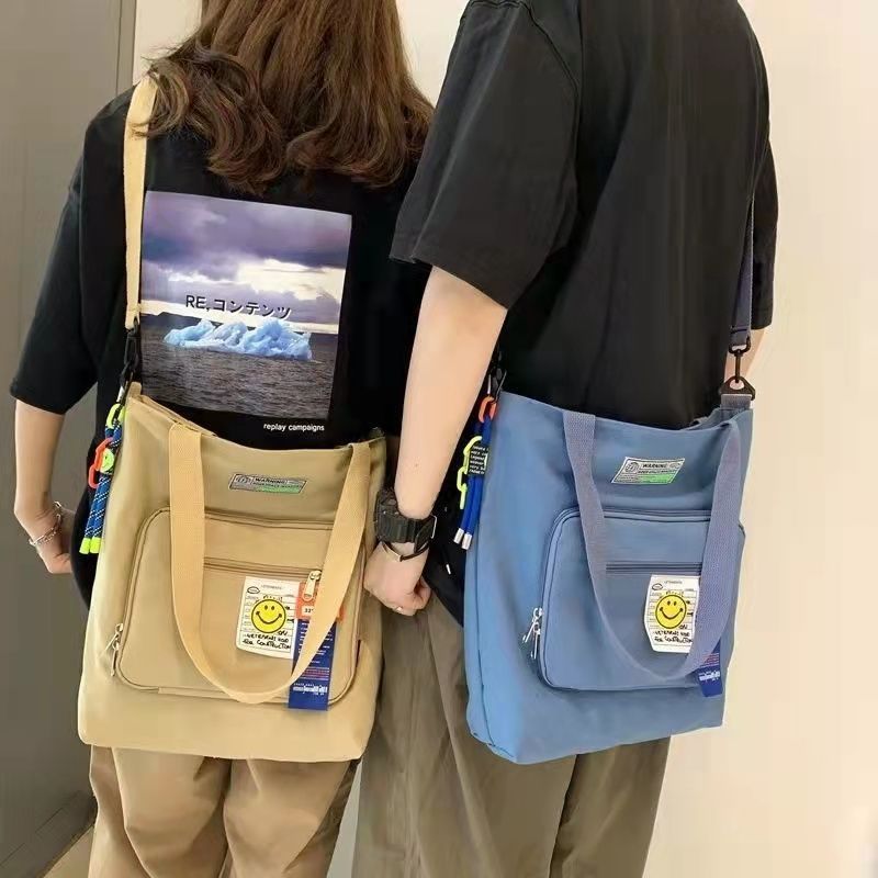 Shoulder Messenger Bag Couple Backpack Student Class Schoolbag Simple and Elegant Large-Capacity Backpack