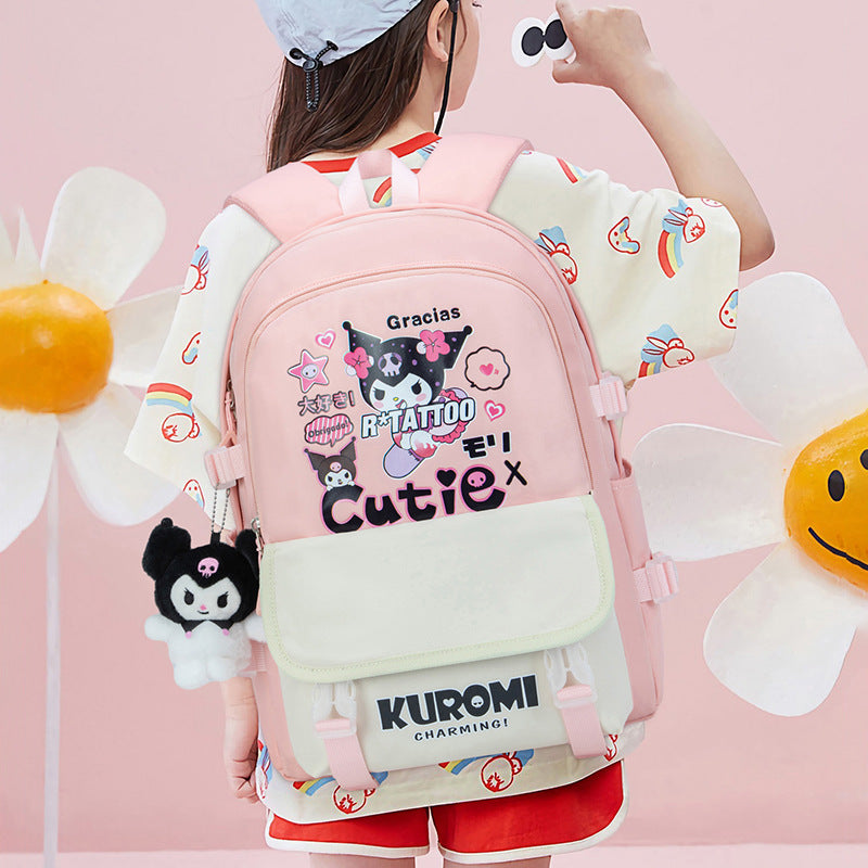 Clow M Joint Name Cute Schoolbag Children Backpack Lightweight Large Capacity Suitable for Primary School Students to Junior High School Students