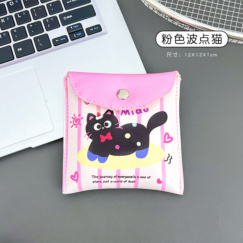 Cute Coin Purse Cartoon Portable Aunt Towel Storage Bag Creative Portable Sanitary Napkin Storage Bag Female