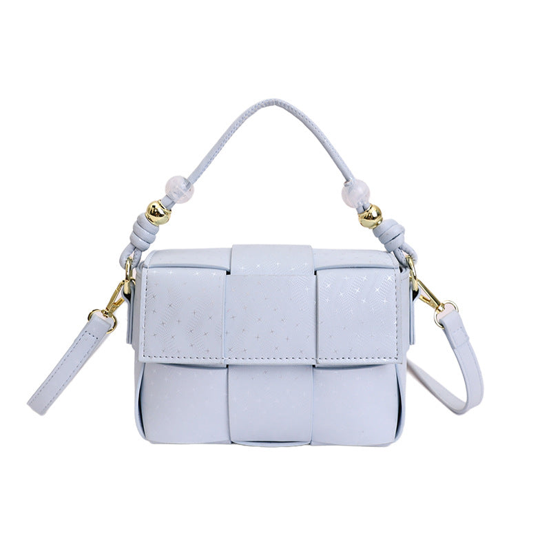 Korean Style Knitted Messenger Bag New Small Square Bag Cute Pendant Everyday Joker Fashion Handbag