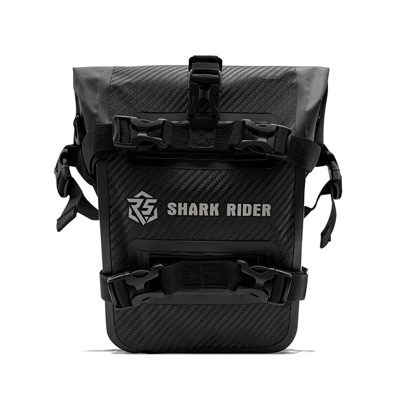 Waterproof Motorcycle Bumper Bag with Roll-Top Design, Large Capacity PVC Saddlebag for Riding