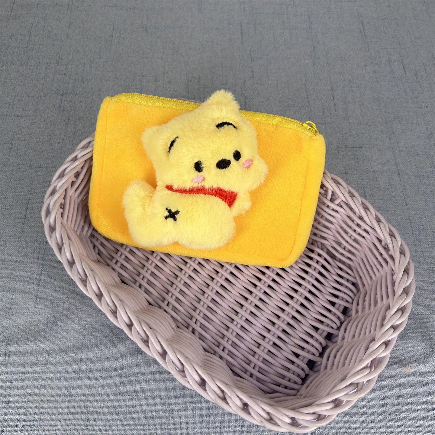 Women's Wallet Cute Plush Animal-Shaped Coin Purse Children's Cartoon Storage Bag with Zipper Keychain