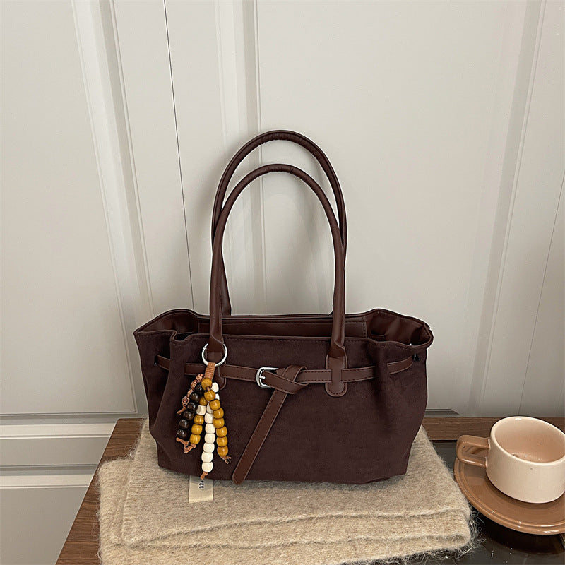 New Casual Retro Suede Bag Women's Shoulder Underarm Bag