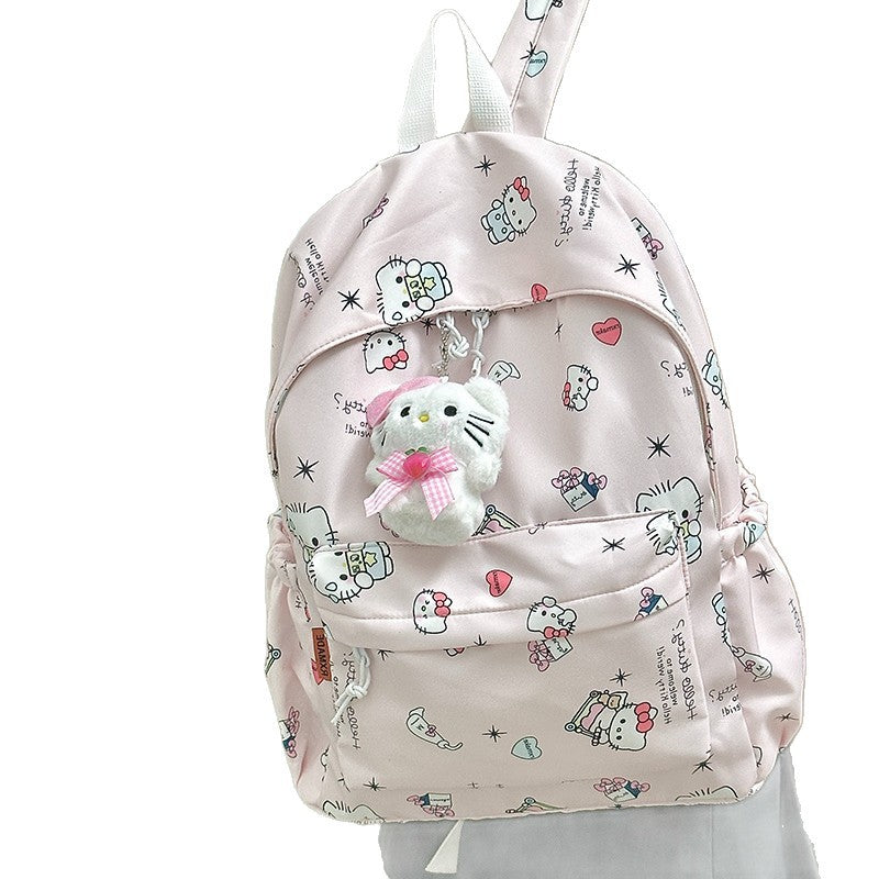 Women Backpack Cute Hello Kitty Cartoon Backpack Children Student School Bag
