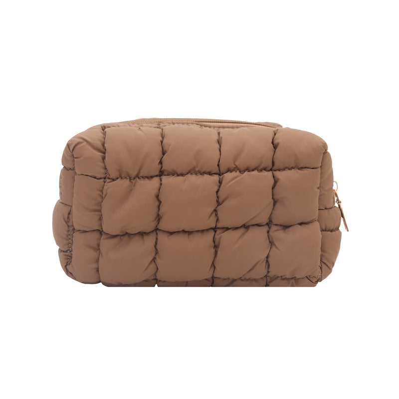 Fashion Simple Cosmetic Bag Women's New Korean Style Casual Western Style Versatile Pleated Clutch